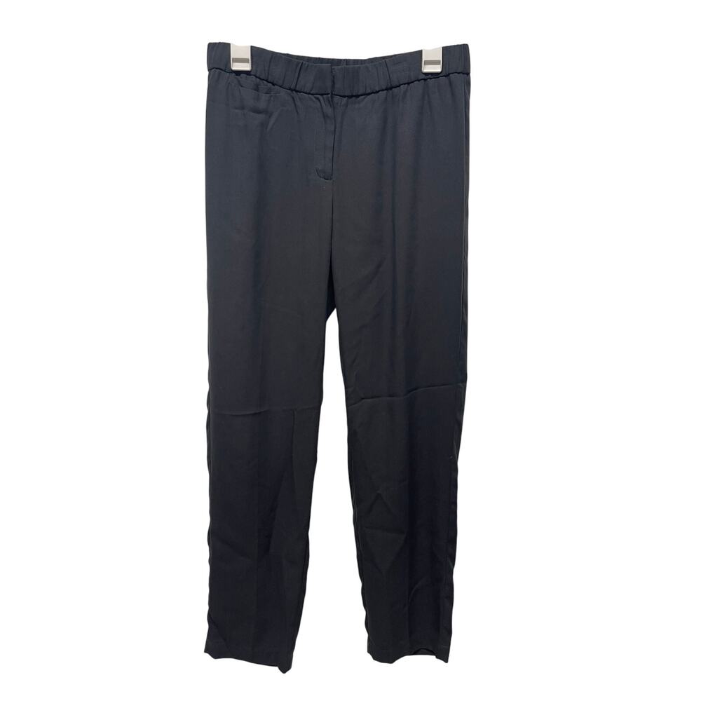Eileen Fisher Tencel Lyocell Pants office wear straight leg black size XS
